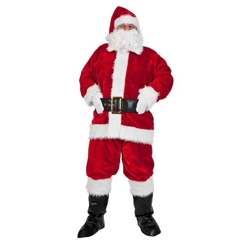 Velvet One Size Santa Clause Full Set Costume / Q-932