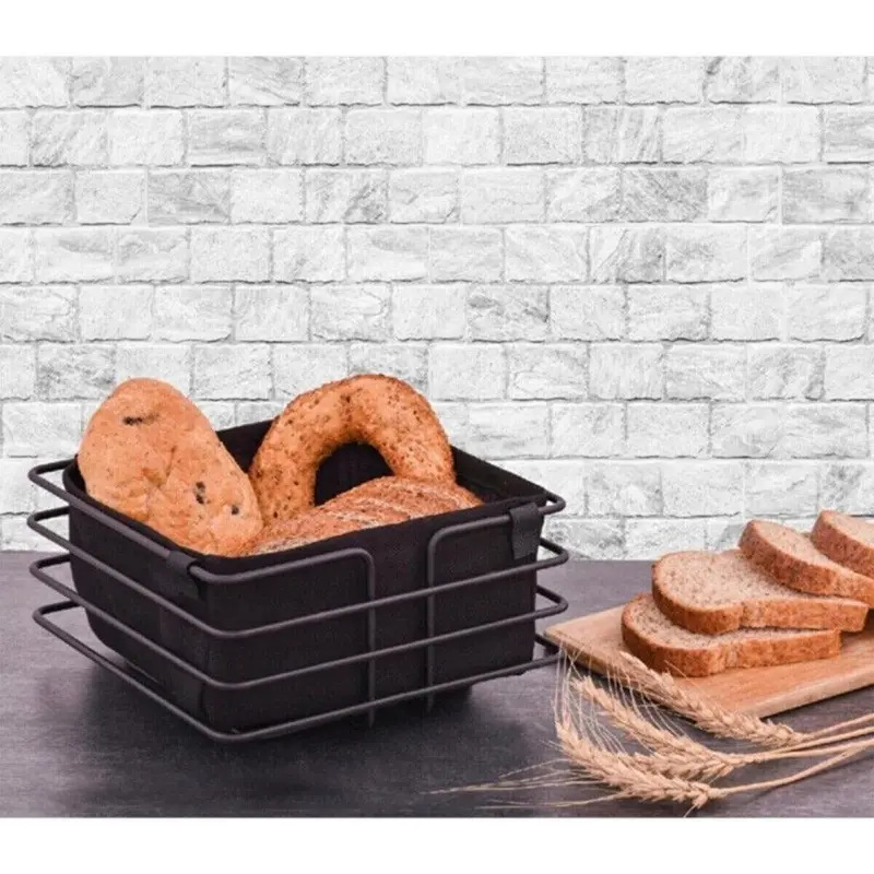 Yakut Stainless Square Metal Basket / 4069