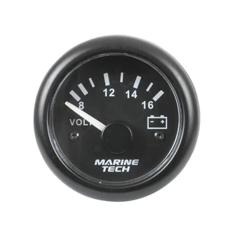 Battery Volt Meter Indicator Analogue (8-16V Black)