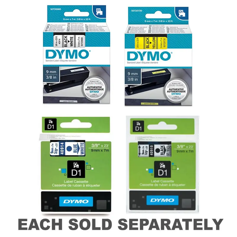 Dymo D1 Tape Label 9mmx7mBlue on White