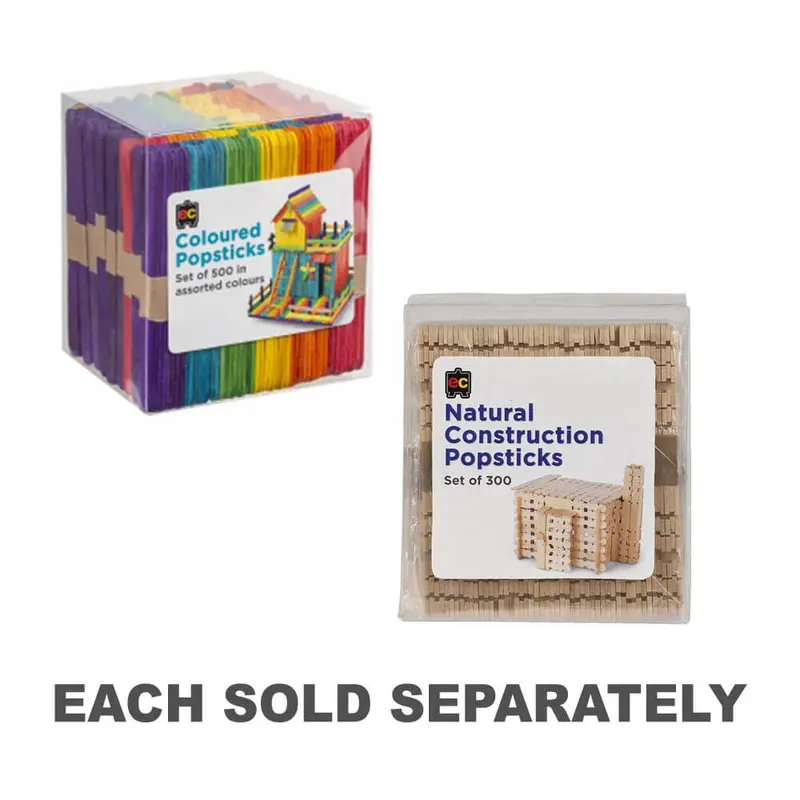 EC Construction Popsticks (300pk)Natural