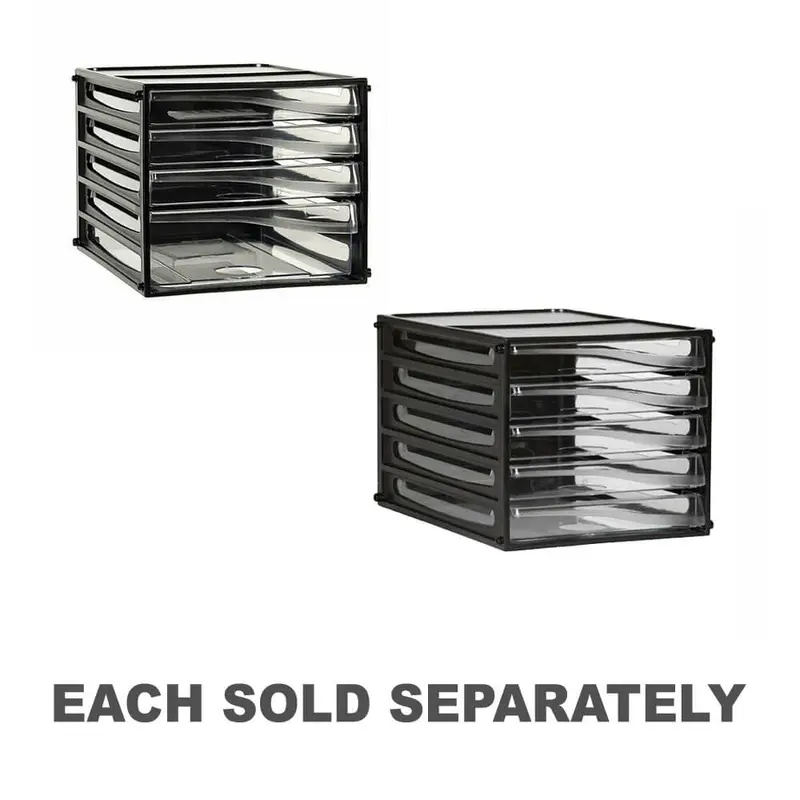Esselte Filing Drawers (Black Frame)4 Drawers