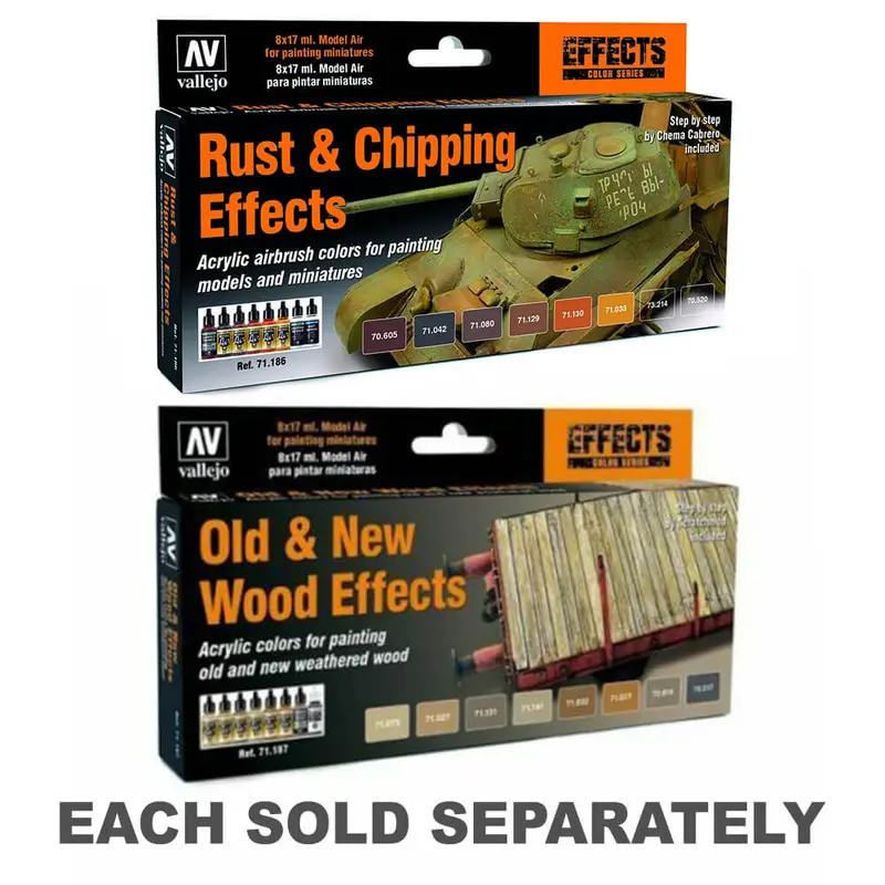 Model Air Effects Set of 8 Color 17mLOld & New Wood
