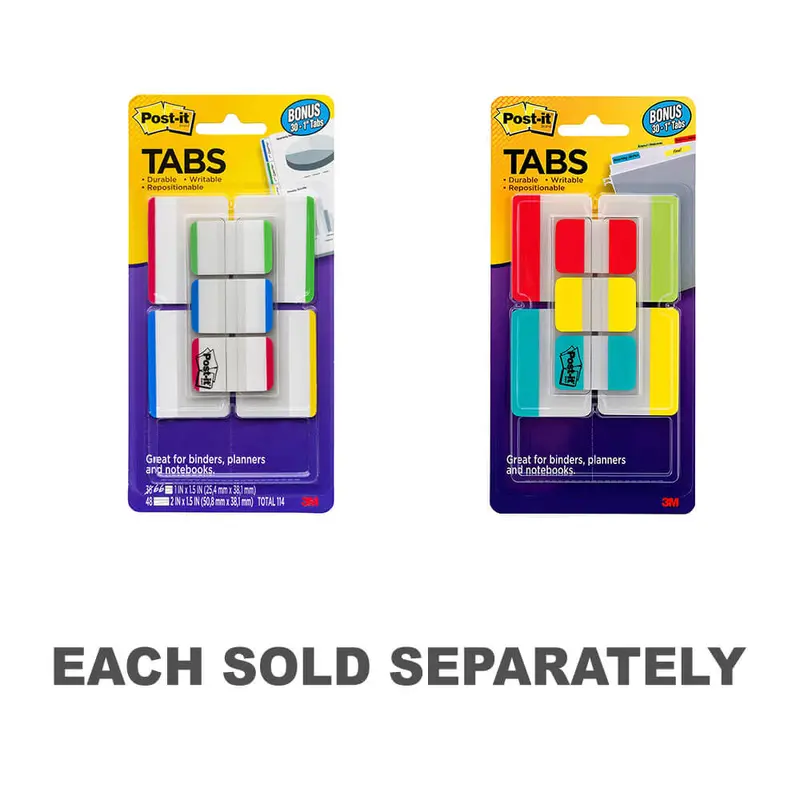 Post-it Durable Index Tabs 50mmSolid Colour
