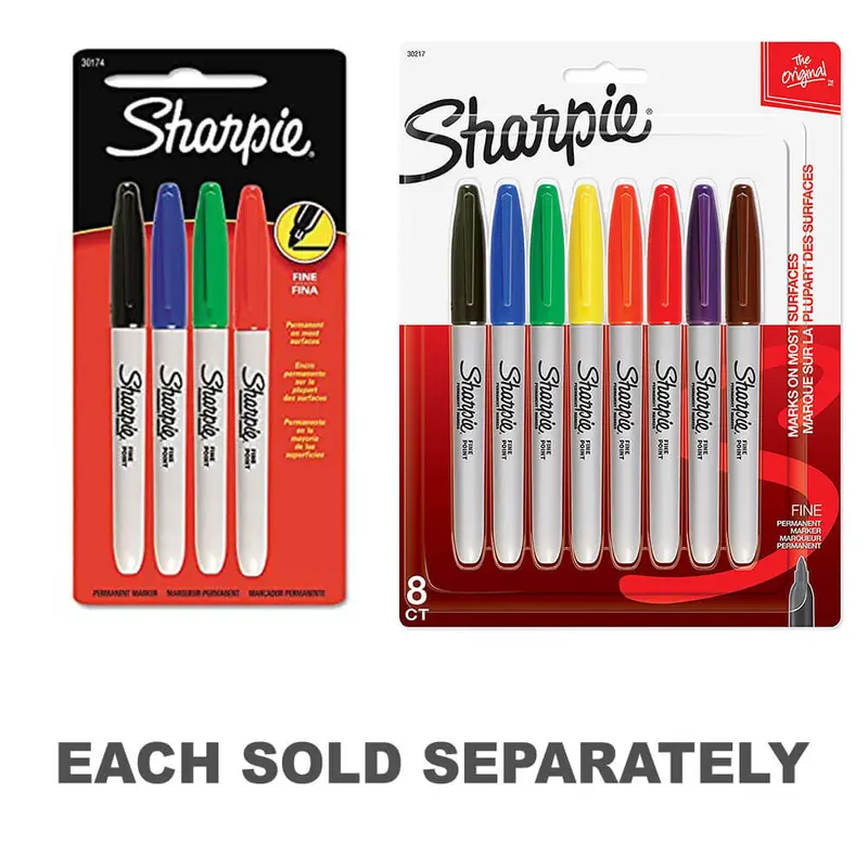 Sharpie Fine Permanent Marker Assorted4Pk