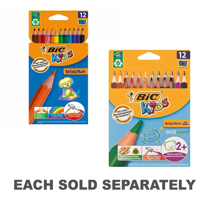 BiC Kids Evolution Coloured Pencils (12pk)Standard