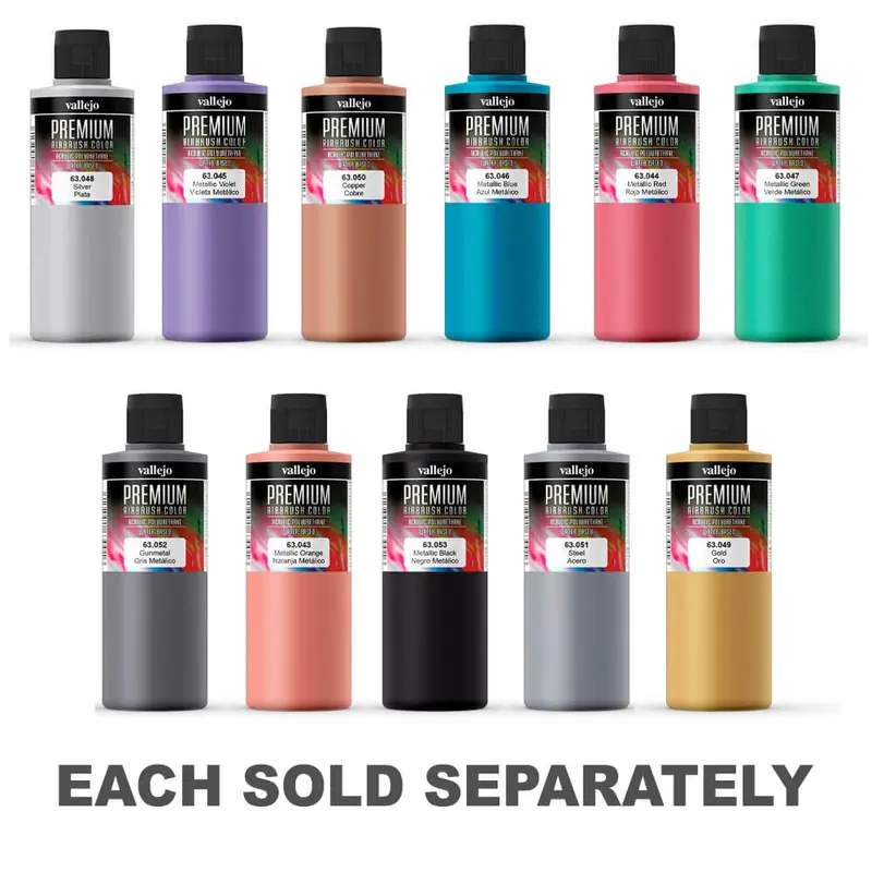 Vallejo Premium Colour Pearl & Metallics 200mLBlack