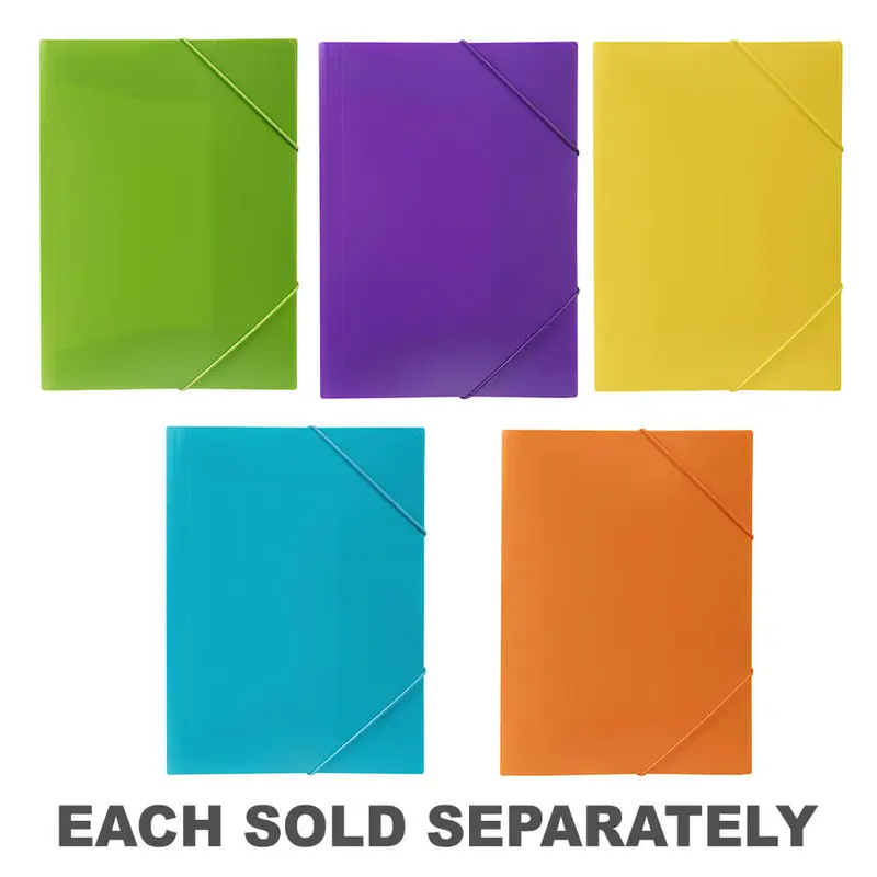 Marbig Soft Touch Brights Document Wallet (A4)Lime