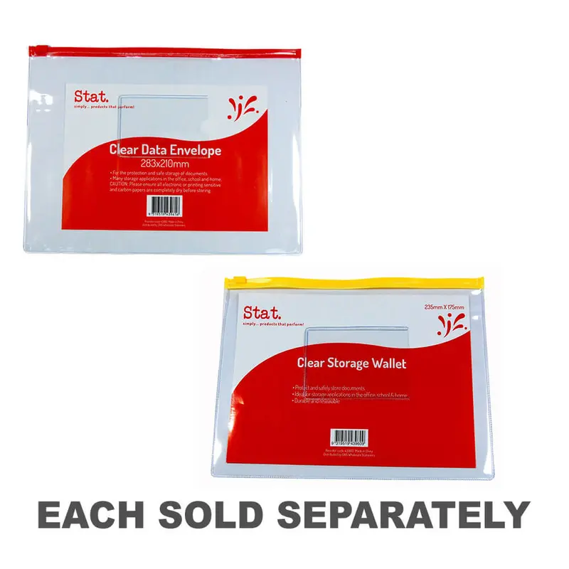 Stat Data Envelope (Clear)283x210mm