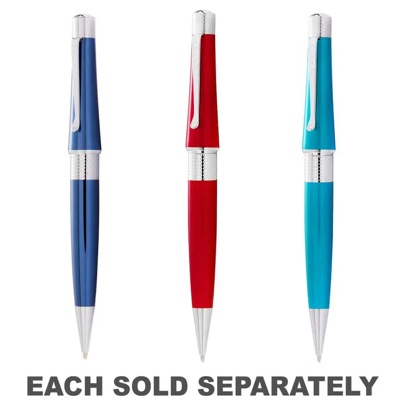 Cross Beverly Translucent Ballpoint PenBlue & Chrome
