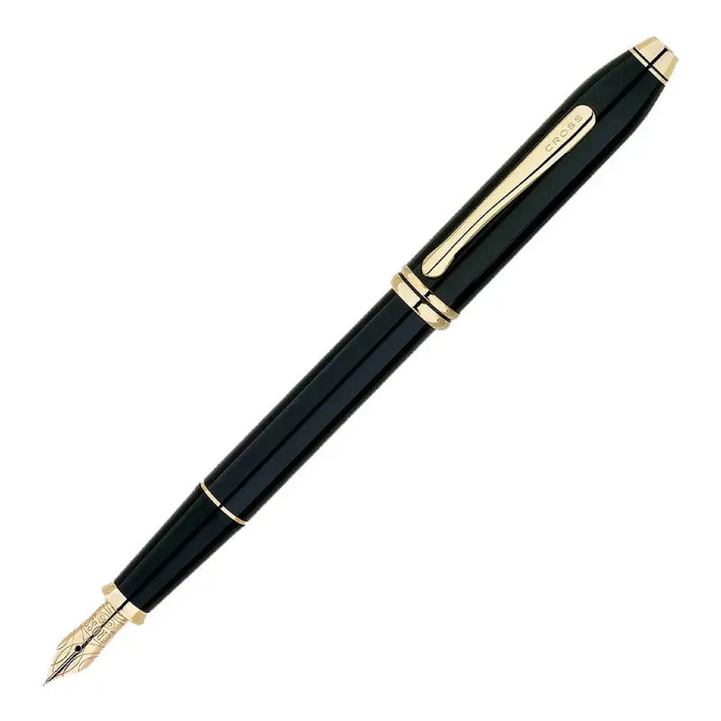 Cross Townsend 23ct Fine Point Fountain Pen (Black Lacquer)