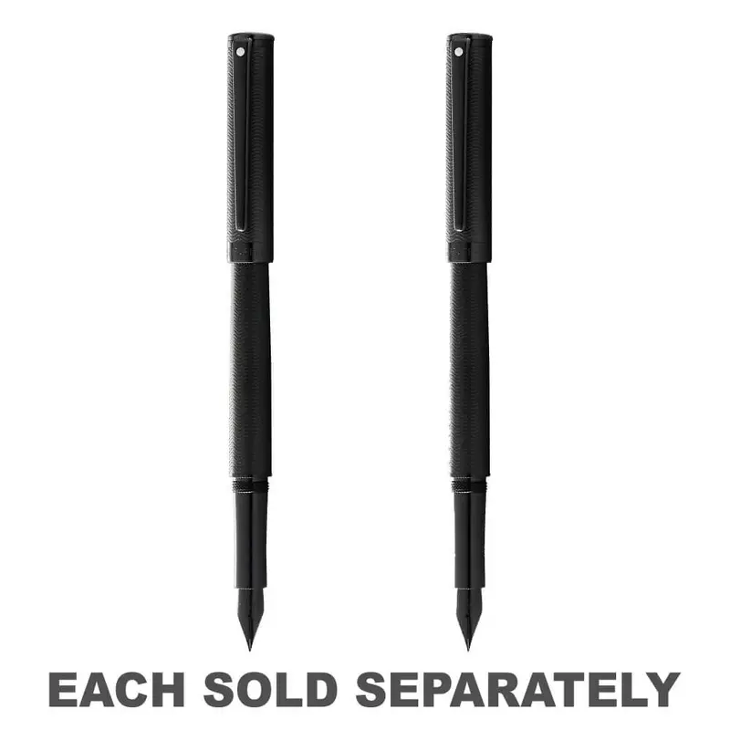 Matte Black Fountain Pen w/ Glossy Black PVD TrimFine