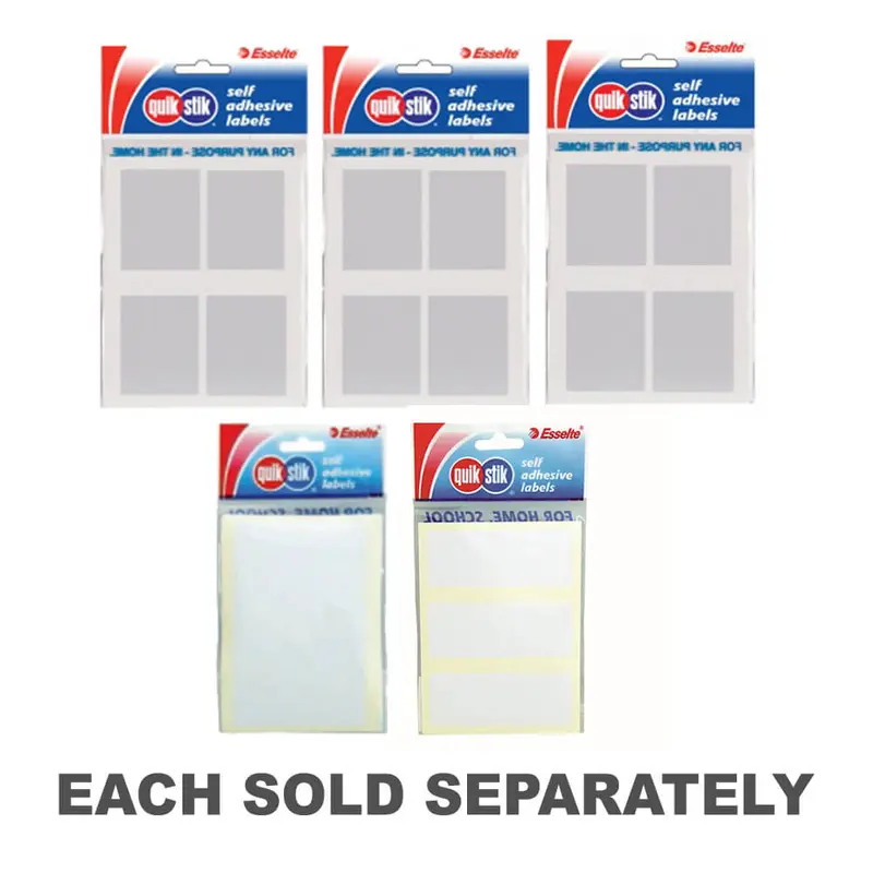 Quik Stik White Label (Pack of 10)24x49mm