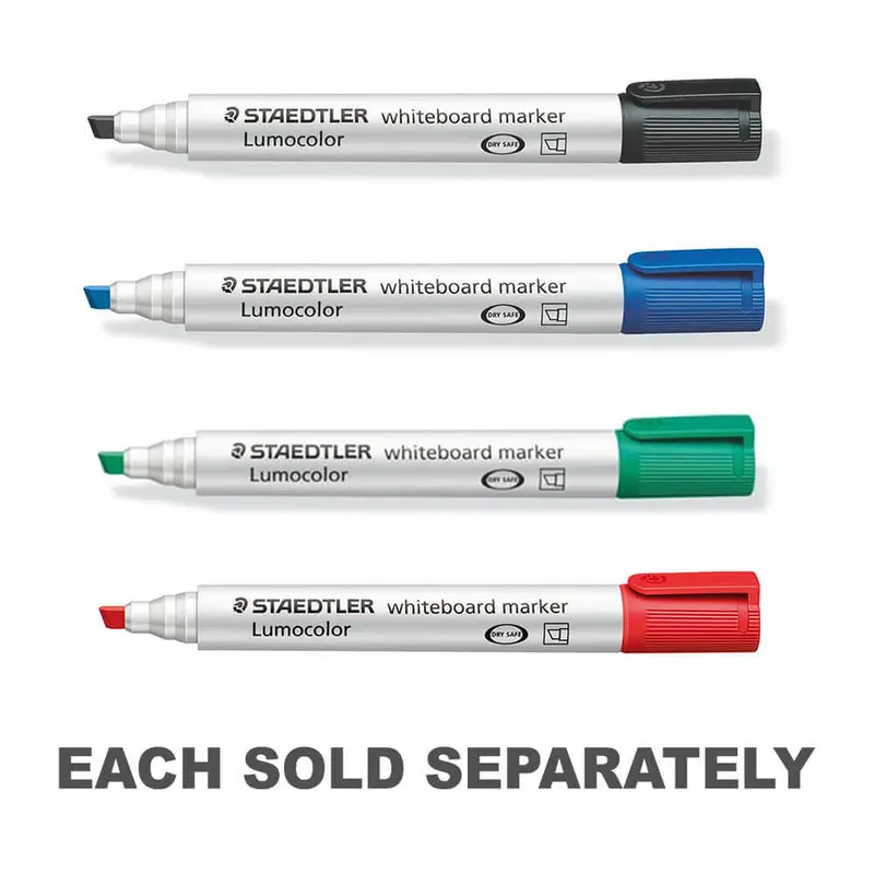 Staedtler Lumocolor Chisel Whiteboard Marker 10pcsBlack