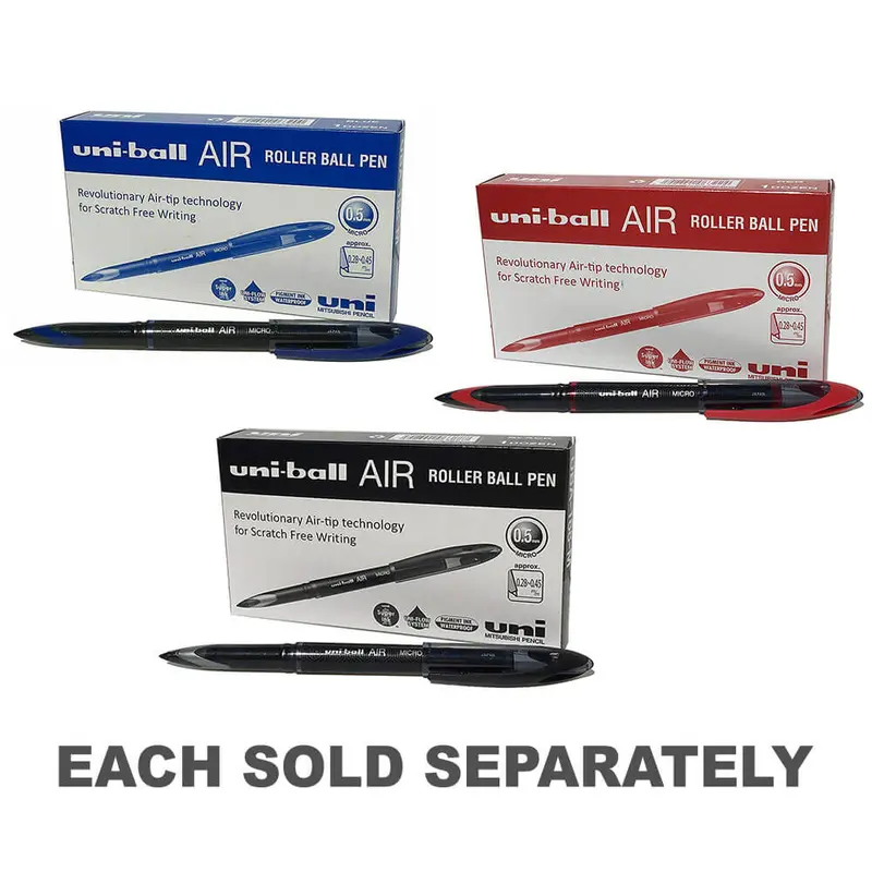 Uni Air Liquid Ink Micro Rollerball Pen 0.5mm 12pcsBlack