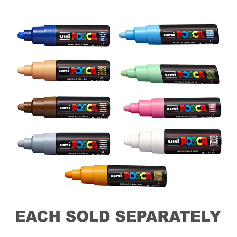 Uni Posca PC-7M Broad Bullet Tip Paint MarkerBrght Yellow