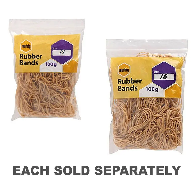 Marbig Rubber Bands Bag 100gSize 16