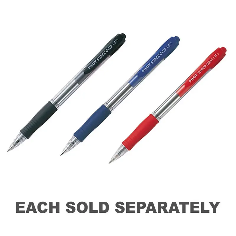Pilot BPGP Super Grip Retractable Fine Pen 12pcsBlack