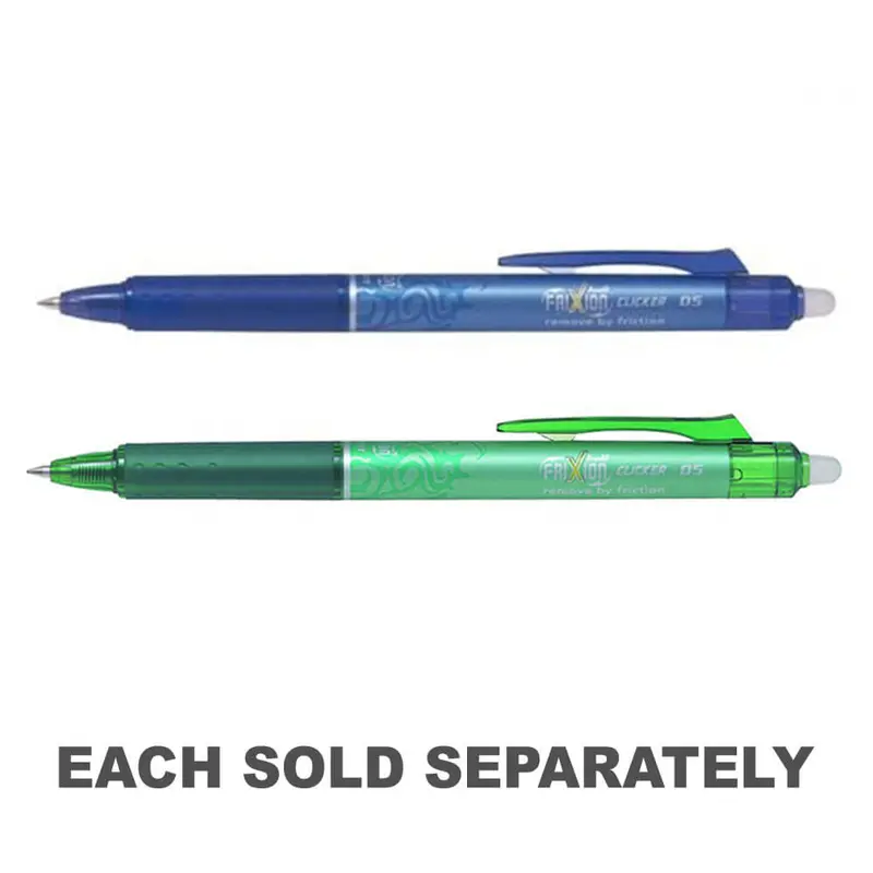 Pilot Frixion Clicker Extra Fine Pen 0.5mm (BoxOf12)Black