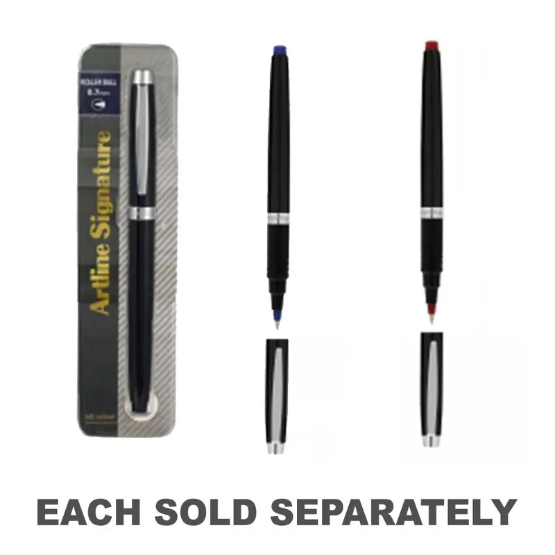 Artline Fine Signature Rollerball Pen Onyx BarrelBlack