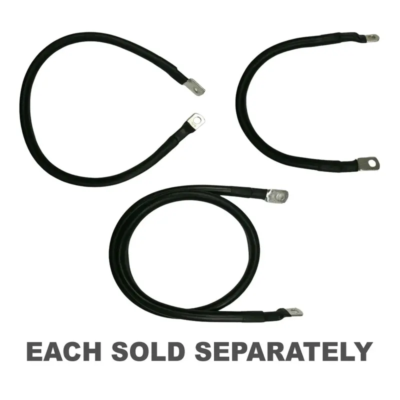 0-Gauge Tinned Battery Power Lead (Black)1220mm