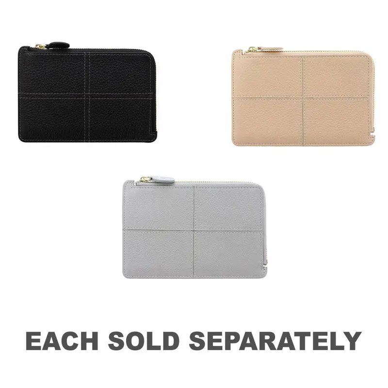 Filofax Classic Stitch Soft Zip Card HolderBlack