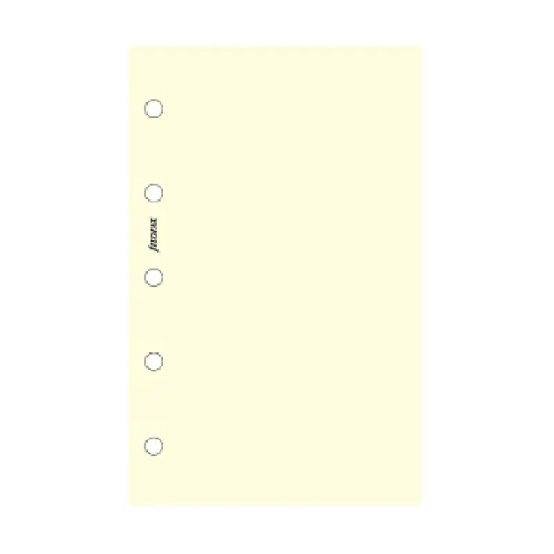 Filofax Mini Plain Paper Refill 20pk (Cotton Cream)