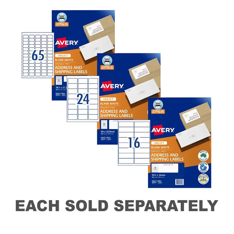 Avery Inkjet Address Label 25pcs16 per Sheet