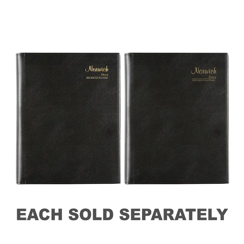 Cumberland Norwich Quarto 2024 Diary (Black)DTP