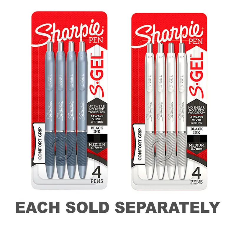 Sharpie Black Ink S-Gel Pen (Box of 6)Blue Barrel