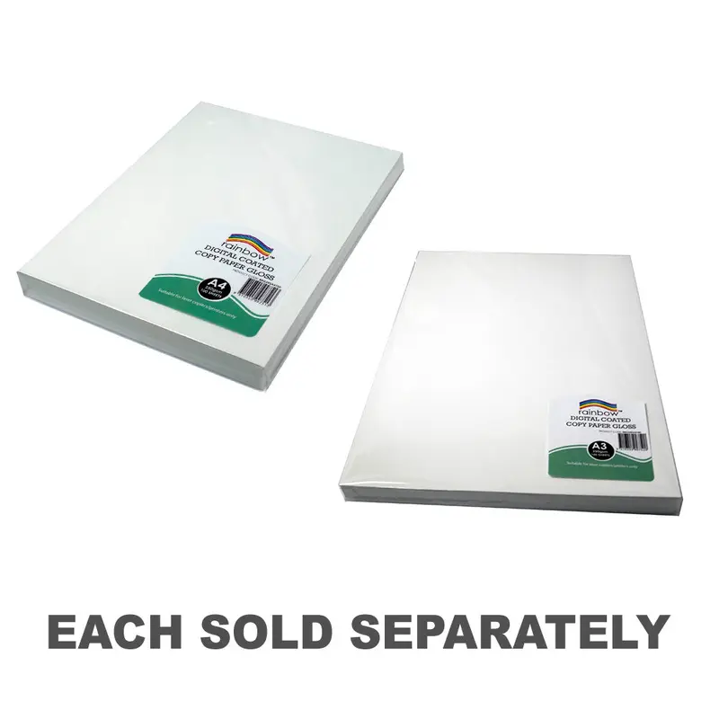 Rainbow 250gsm Gloss Digital Copy Paper 100pk (White)A3