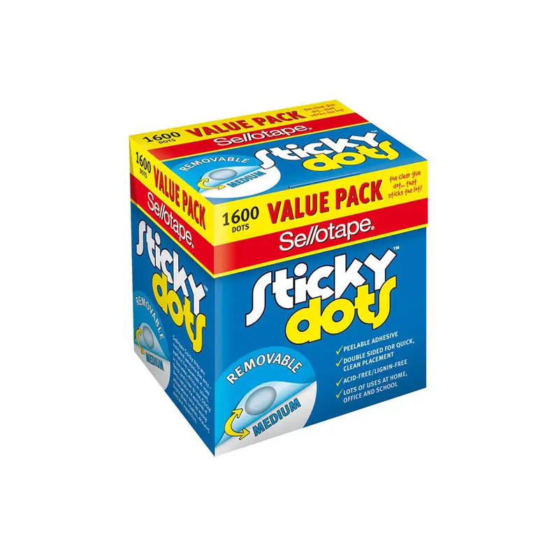 Sellotape Removable Sticky Dots (Pack of 1600)