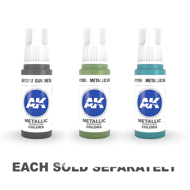 AK Interactive 3Gen Metallic Acrylic Paint 17mLGun