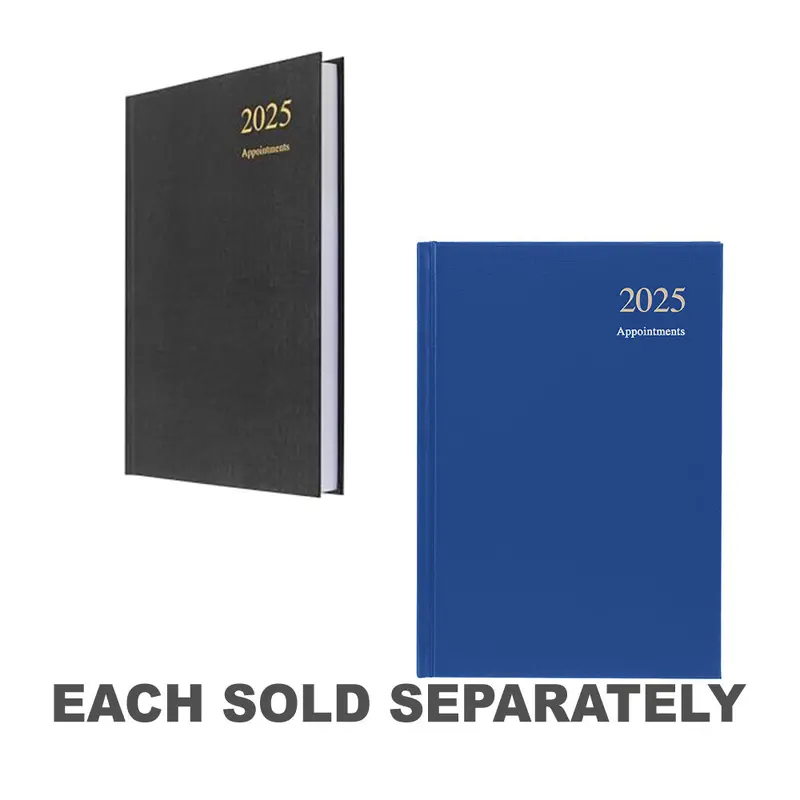 Collins Essential Appointment A5 1DTP 2025 DiaryBlack