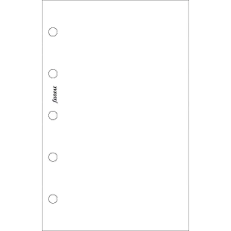 Filofax Mini Plain Notepaper Refill (White)