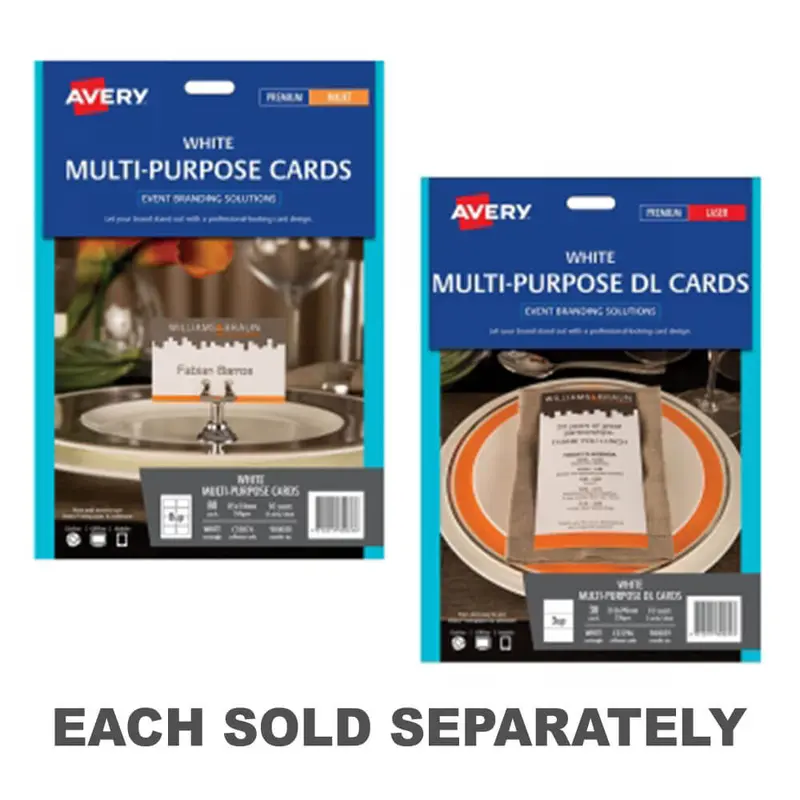 Avery Events & Branding Multipurpose Card 10pk3/sheet