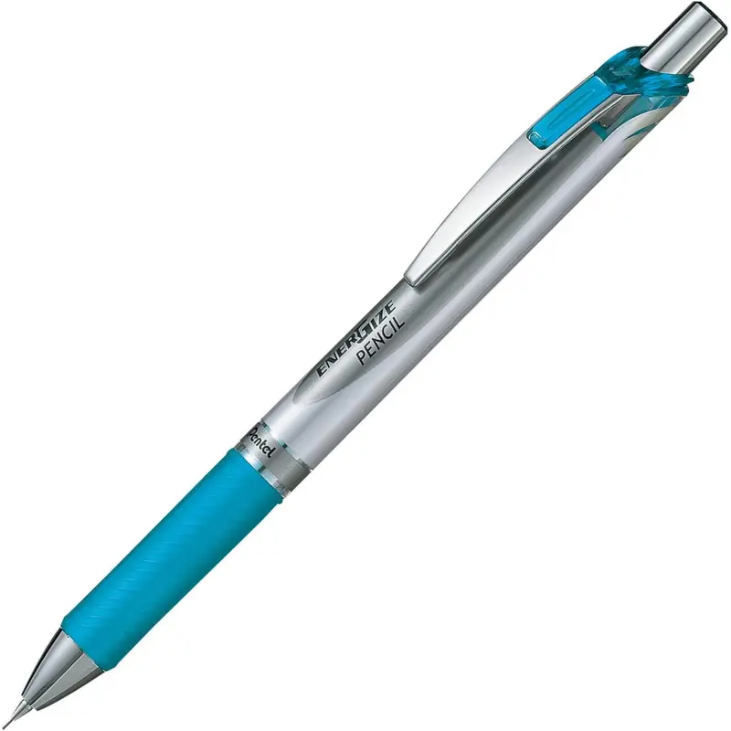 Pentel Mechanical Pencil Energize Pencil 0.5mm, Silver Sky Blue, PL75-S