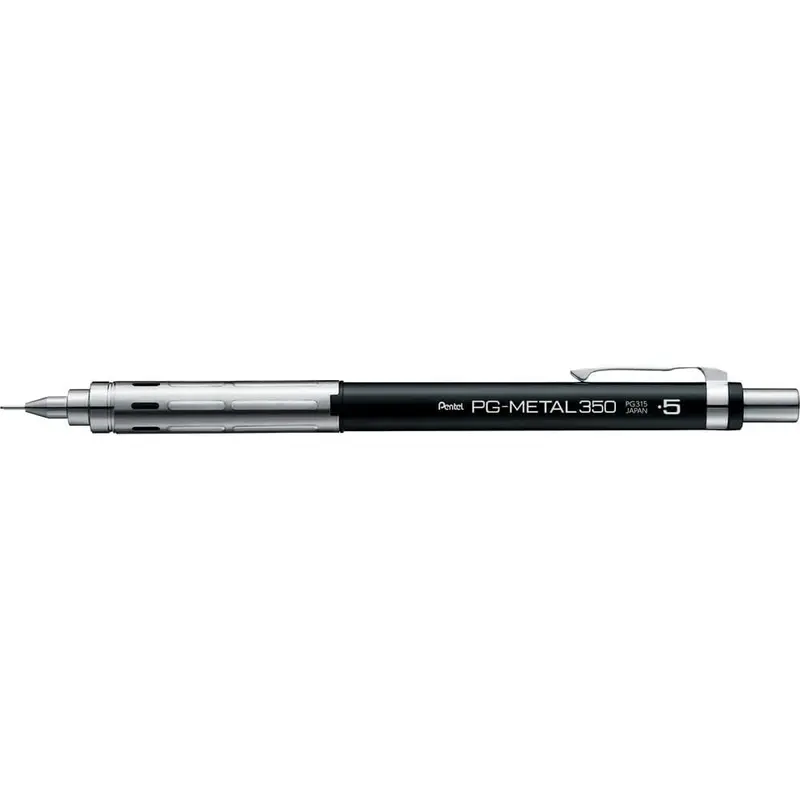Pentel Mechanical Pencil PG-METAL350 0.5mm, Black, PG315-A